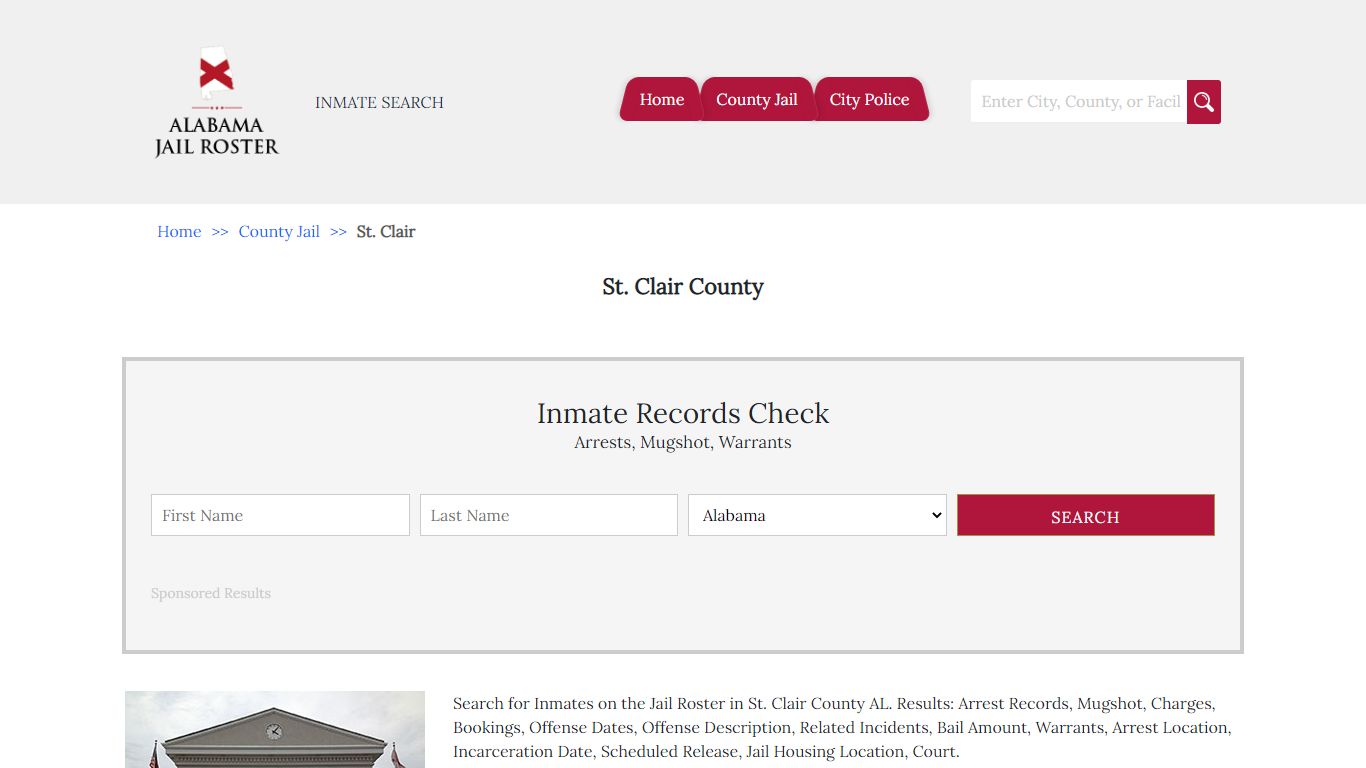 St. Clair County - Alabama Jail Inmate Search