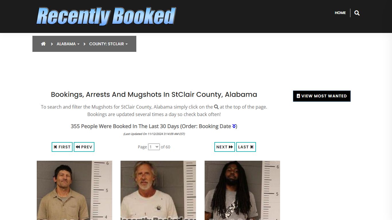 Bookings, Arrests and Mugshots in StClair County, Alabama - Recently Booked